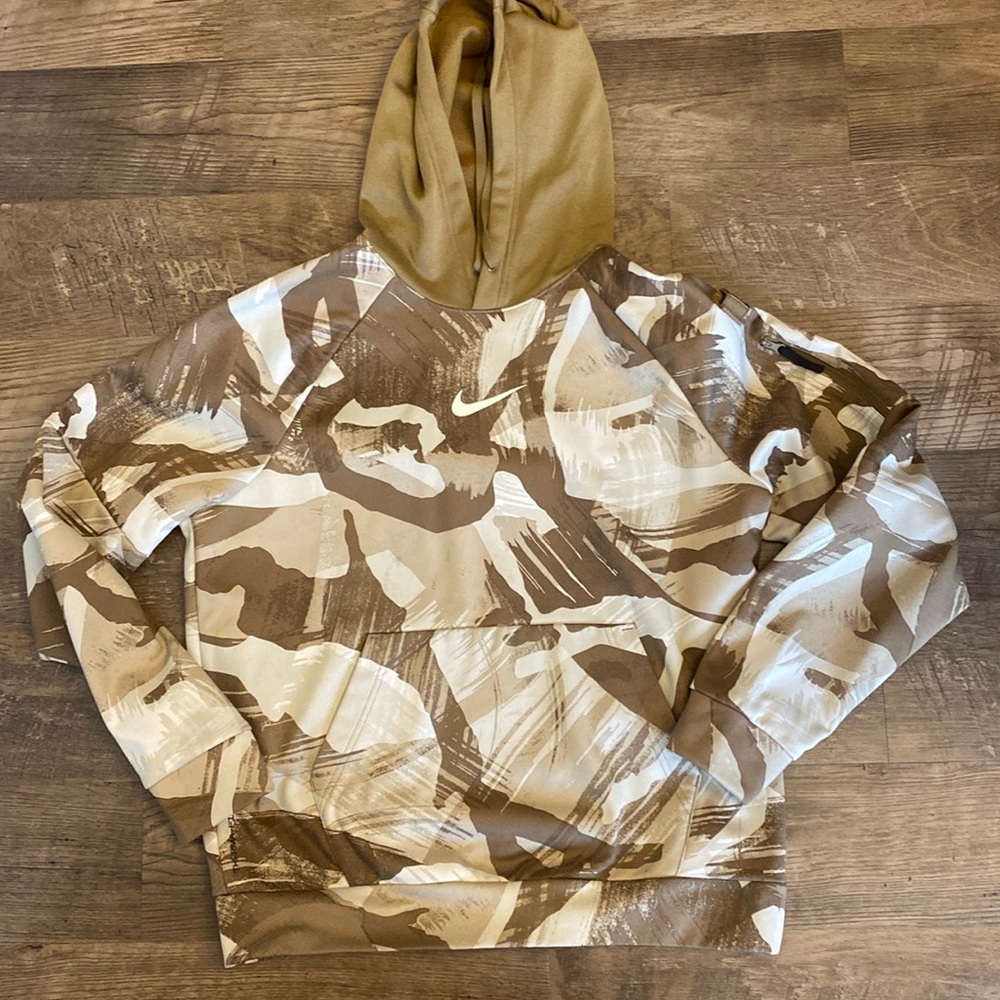 Nike Men’s Cascade Brushstroke Camo Hoodie - Medium - Therma Fit
